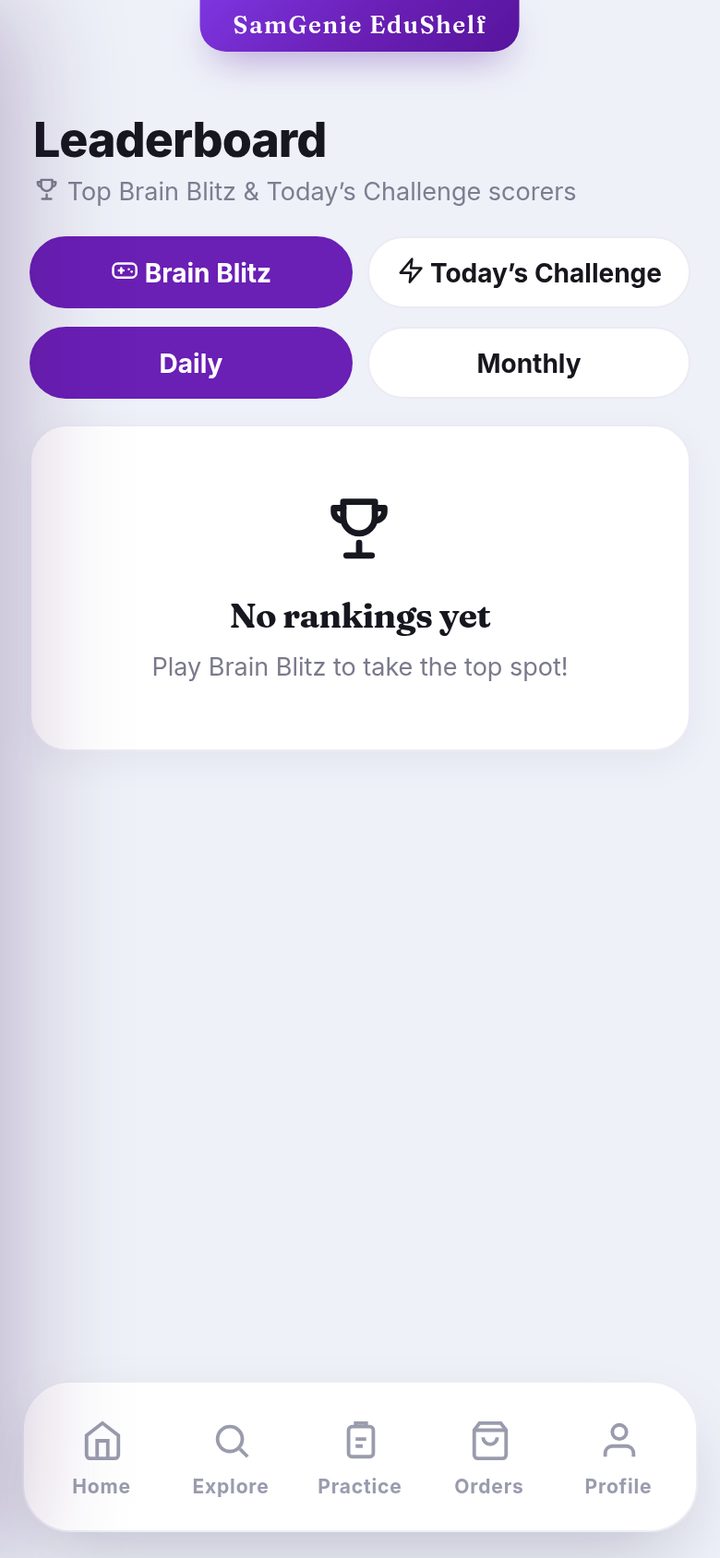 Leaderboard screen