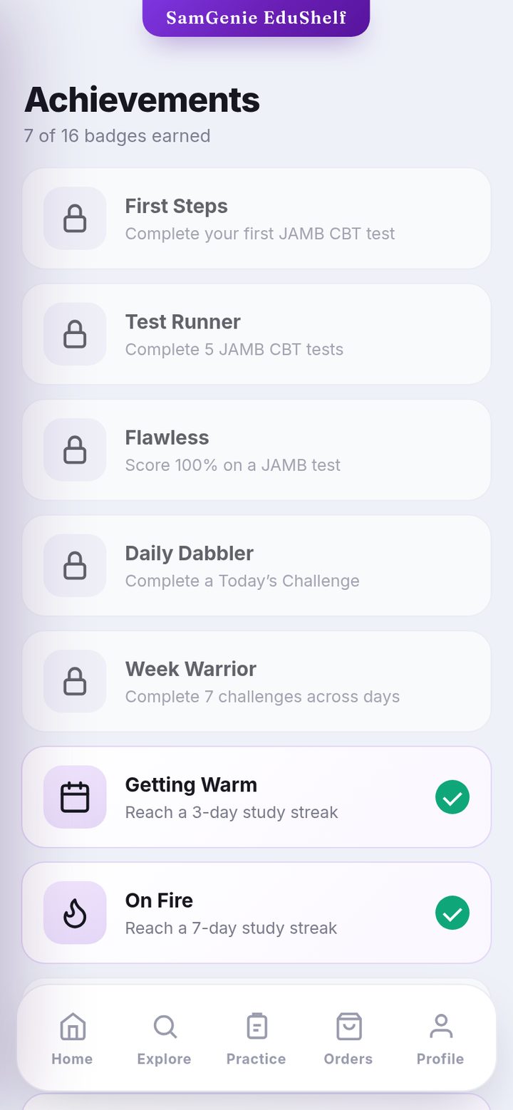 Achievements and rewards