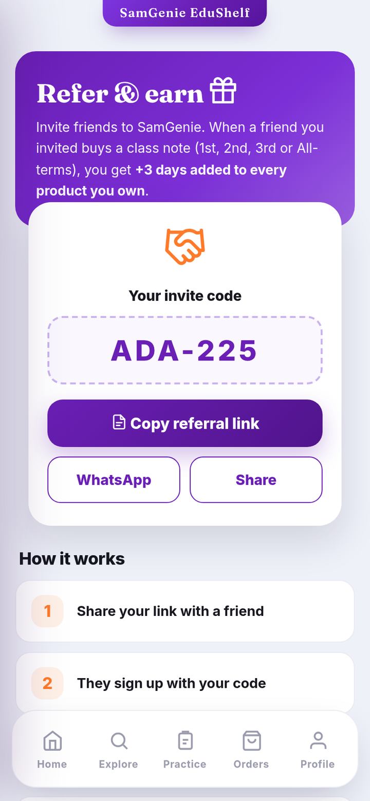 Referral rewards