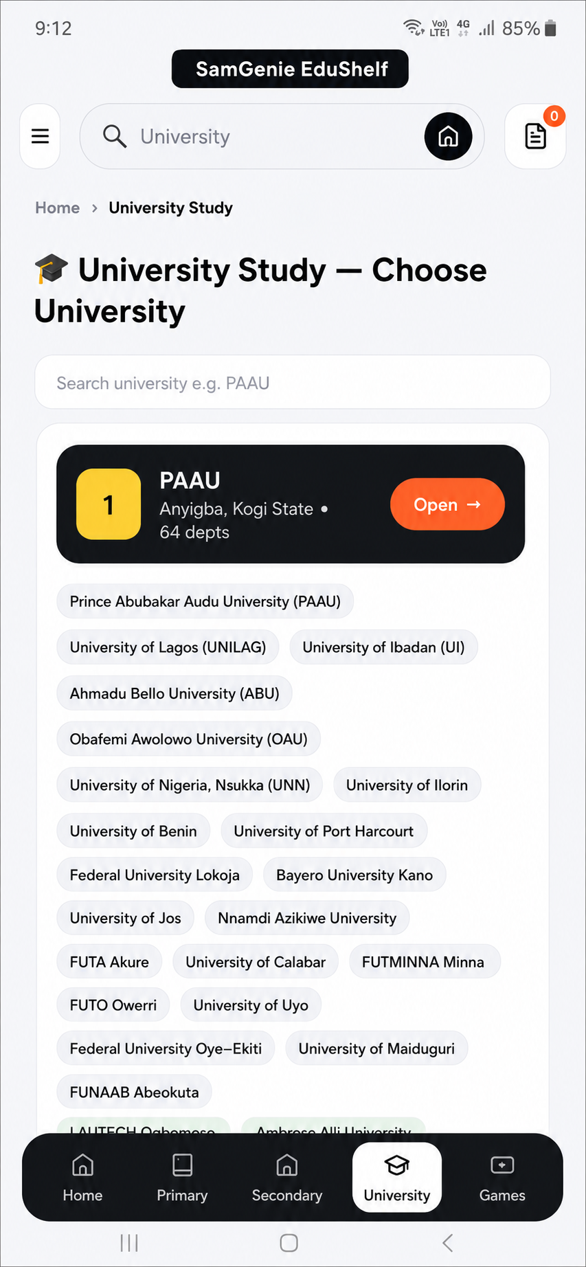 University Directory — Premium Screenshot